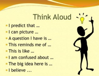 Các cụm từ biểu đạt ý dự đoán, suy luận, vận dụng kiến thức nền... - tựu chung là suy nghĩ của trẻ khi áp dụng phương pháp Think Aloud (Ảnh: TES)